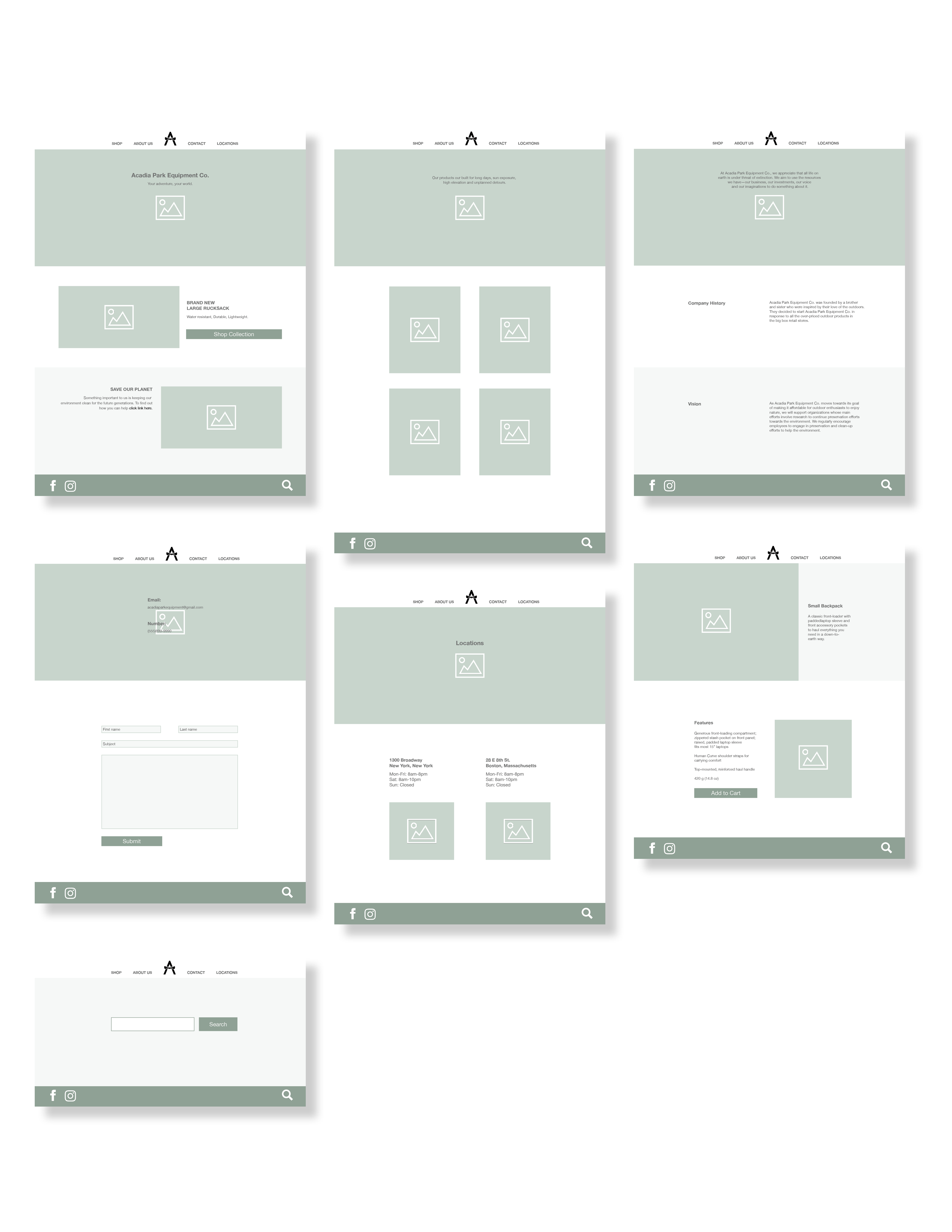 web wireframe
